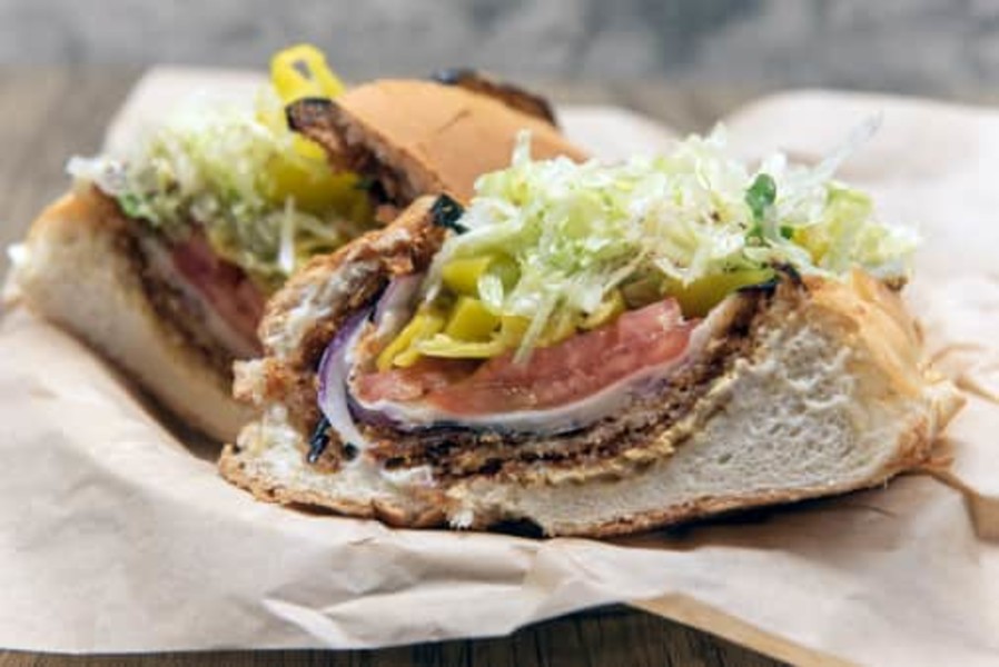 Authentic South Coast Deli Eggplant Sammie